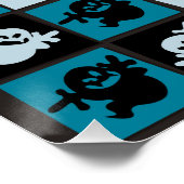 Halloween-Geistermosaik Poster (Ecke)