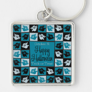 Halloween-Geistermosaik Schlüsselanhänger