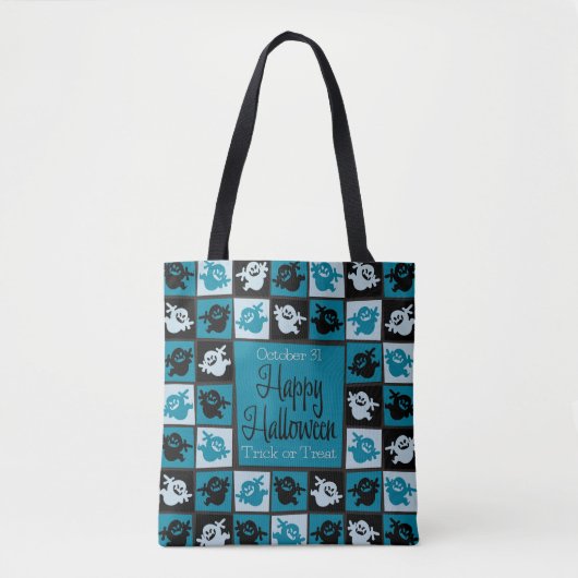 Halloween-Geistermosaik Tasche (Vorderseite)