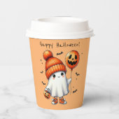Halloween-Geisterpapiertasse Pappbecher (Rückseite)