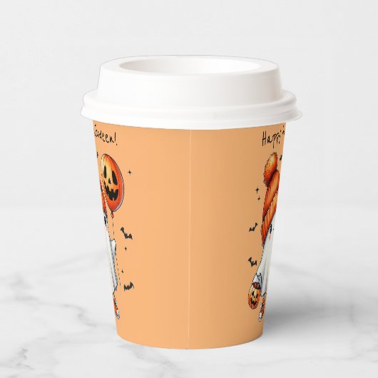 Halloween-Geisterpapiertasse Pappbecher (Rechts)