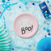 Halloween-Geisterplatten in Rosa Pappteller (Party)