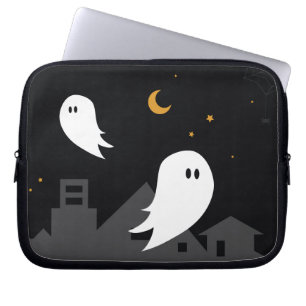 Halloween-Geisterstadt Cartoon Laptopschutzhülle