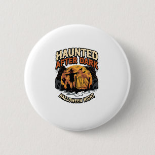 Halloween-Geisterstunde nach Mitternacht Button