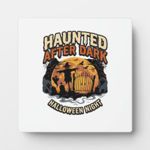 Halloween-Geisterstunde nach Mitternacht Fotoplatte