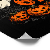 Halloween-Geisterstunde Sechs Sieben Zahl Gen Alph Poster (Ecke)
