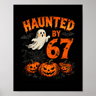 Halloween-Geisterstunde Sechs Sieben Zahl Gen Alph Poster
