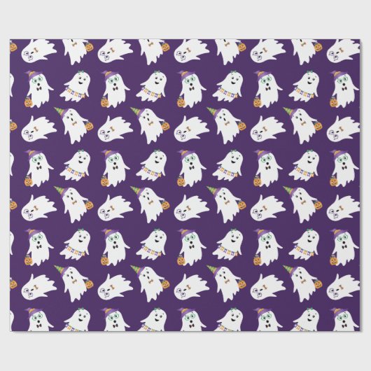 Halloween-Geistertrick oder -Behandlung Geschenkpapier (Flach)