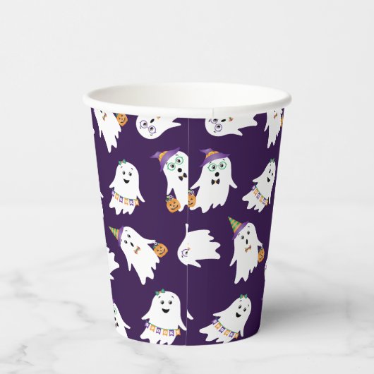 Halloween-Geistertrick oder -Behandlung Pappbecher (Rechts)