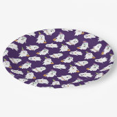 Halloween-Geistertrick oder -Behandlung Pappteller (Schrägansicht)