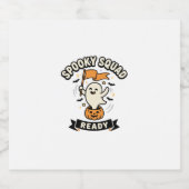 Halloween-Geistertrupp Schaumweinetikett (Einzelnes Label)