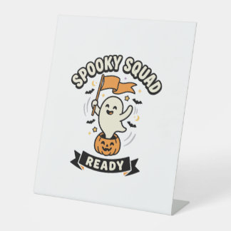 Halloween-Geistertrupp Sockelschild