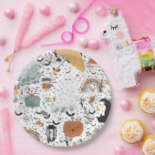 Halloween-Geisterumhüllungspapier Pappteller (Party)