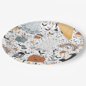 Halloween-Geisterumhüllungspapier Pappteller (Schrägansicht)