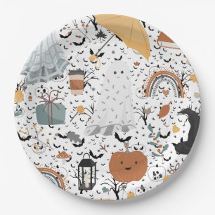 Halloween-Geisterumhüllungspapier Pappteller
