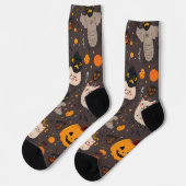 halloween gemusterte Crew Socken (Linkes Detail)