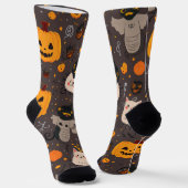 halloween gemusterte Crew Socken (Gewinkelt)