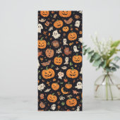 Halloween-gemusterte Karte (Stehend Vorderseite)