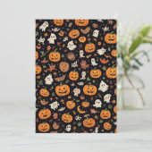 Halloween-gemusterte Karte (Stehend Vorderseite)