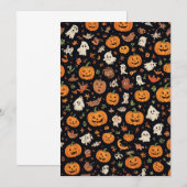 Halloween-gemusterte Karte (Vorne/Hinten)