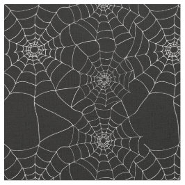 Halloween Gemustertes Schwarz-Weiß-Spinnennetz Stoff