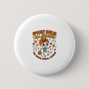 Halloween-Gemütlichkeits-Skelett-Feier Button