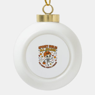 Halloween-Gemütlichkeits-Skelett-Feier Keramik Kugel-Ornament