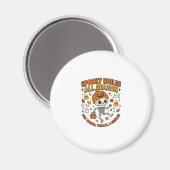 Halloween-Gemütlichkeits-Skelett-Feier Magnet (Vorderseite/Rückseite)