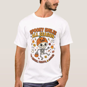 Halloween-Gemütlichkeits-Skelett-Feier T-Shirt