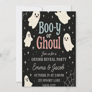Halloween-Gender-Einladung   Boo-y oder Ghou Einladung
