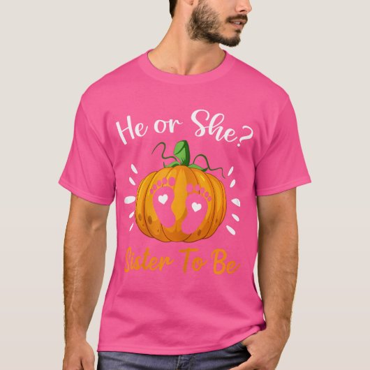 Halloween Gender-Enthüllung, dass er oder sie sich T-Shirt (Vorderseite)