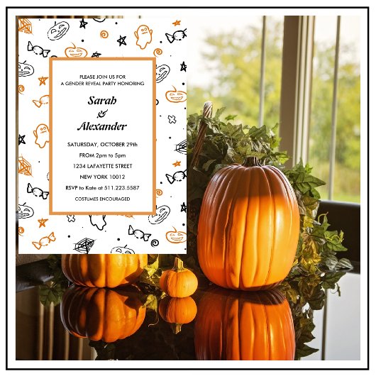 Halloween Gender Enthüllung Einladungen Oktober Ge