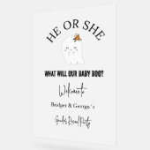 Halloween & Gender Enthüllung Party mattiert Acrylschild (Winkel)