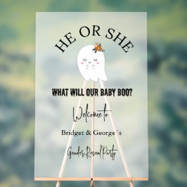 Halloween & Gender Enthüllung Party mattiert Acrylschild