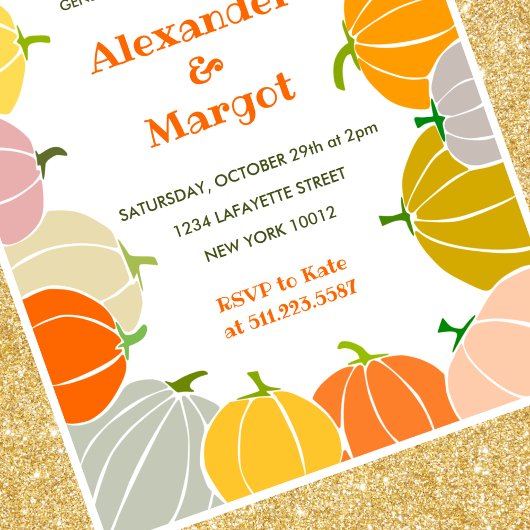 Halloween Gender Enthüllungen Einladungen Pumpkin