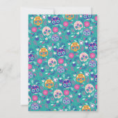 Halloween Gender Neutral Sugar Skull Babydusche Einladung (Rückseite)