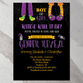Halloween Gender Reveal Baby Shower Einladung