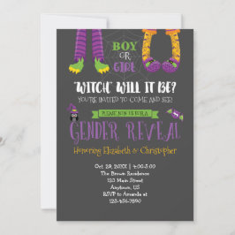 Halloween Gender Reveal Baby Shower Einladung