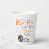 Halloween Gender Reveal Baby Shower Pappbecher (Rückseite)