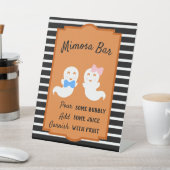 Halloween Gender Reveal, Boo-y oder Ghoul Mimosa B Sockelschild (In SItu)