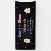 Halloween Gender Reveal Boy oder Girl Ghost Willko Banner (Vertikal)