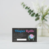 Halloween Gender Reveal Diaper Raffle Ticket Begleitkarte (Stehend Vorderseite)