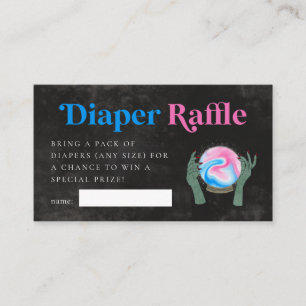 Halloween Gender Reveal Diaper Raffle Ticket Begleitkarte