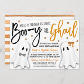 Halloween Gender Reveal Ghost Einladung (Vorne/Hinten)