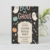 Halloween Gender Reveal Party Einladung (Stehend Vorderseite)