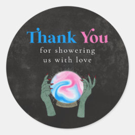 Halloween Gender Reveal Party Runder Aufkleber