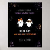 Halloween Gender Reveal Party Willkommenspopster-Z Poster (Vorne)