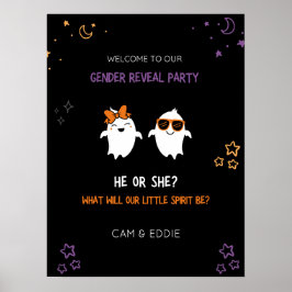 Halloween Gender Reveal Party Willkommenspopster-Z Poster