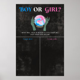Halloween Gender Reveal Stimmzeichen Poster