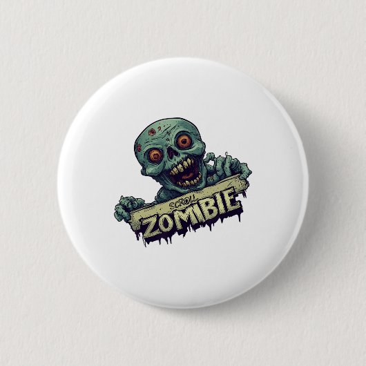 Halloween Generation mit Scroll Zombie-Kostüm Button (Vorderseite)